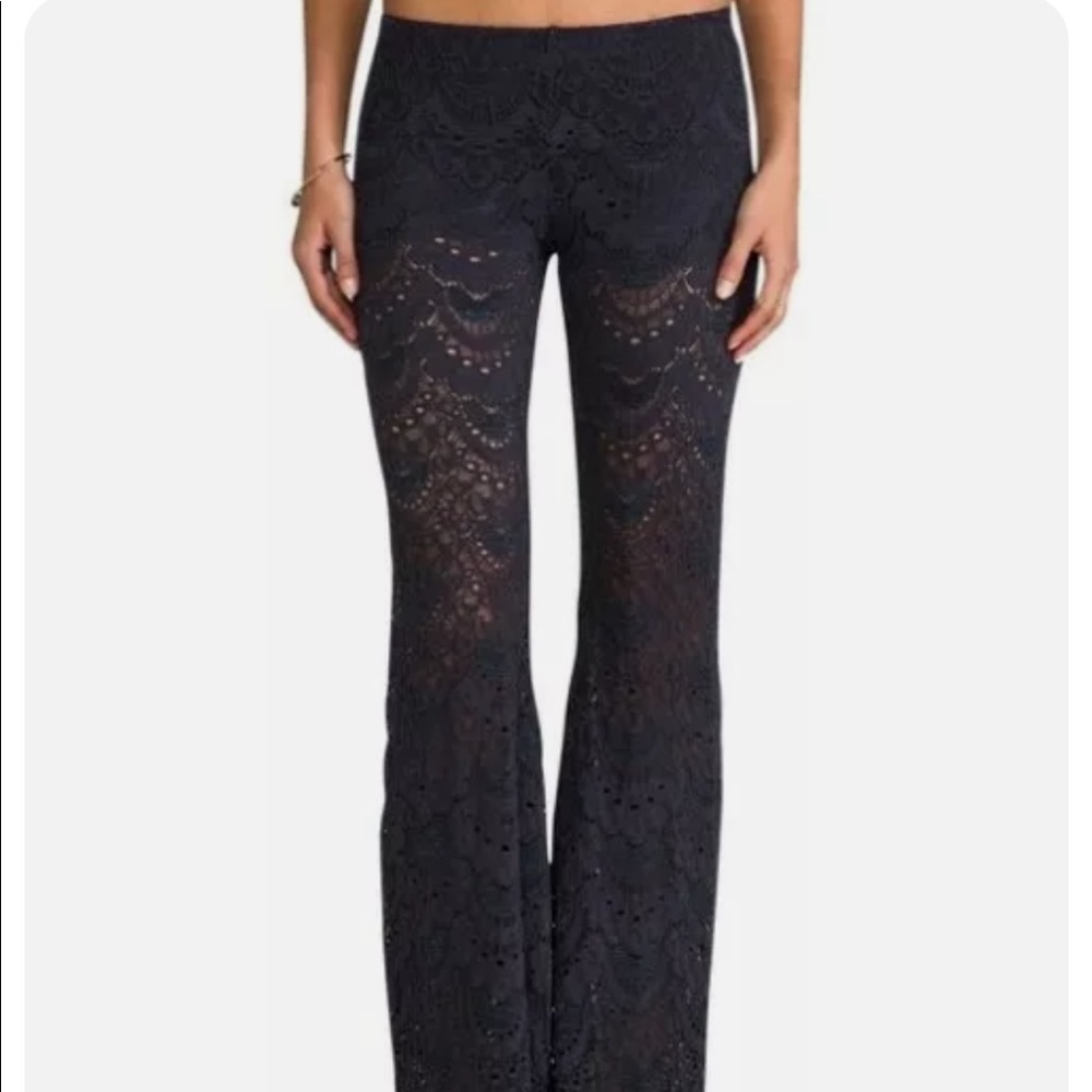 Nightcap charcoal Spanish fan lace bell bottoms size 4